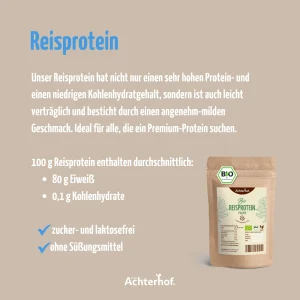 vom Achterhof BIO Reisprotein 250g – Bild 6