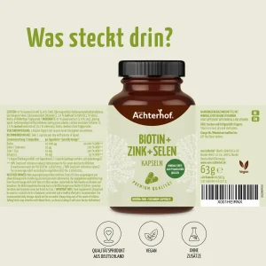 vom Achterhof Biotin + Zink + Selen Kapseln 120 Kapseln – Bild 2