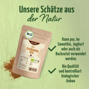 vom Achterhof BIO Traubenkernmehl 500g – Bild 3