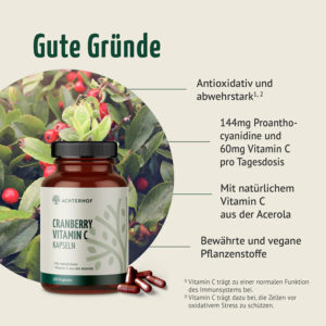 LebensForm-Cranberry-Vitamin-C 180 Kapseln Vom Achterhof