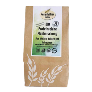 Rosenfellner Mühle Bio Proteinreiche Mehlmischung 150% höherer Proteingehalt als herkömmliches Weizenmehl 500g