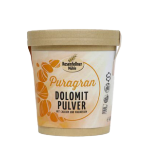 Rosenfellner Mühle Puragran Dolomitpulver im nachhaltigen Pappbecher 400g