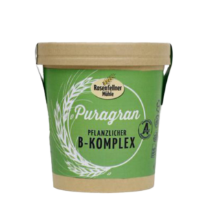 Rosenfellner Mühle Puragran pflanzlicher B Komplex gentechnikfrei im nachhaltigen Pappbecher 180g