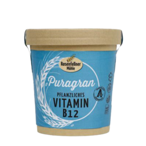 Rosenfellner Mühle Puragran pflanzliches Vitamin B12 gentechnikfrei im nachhaltigen Pappbecher 180g